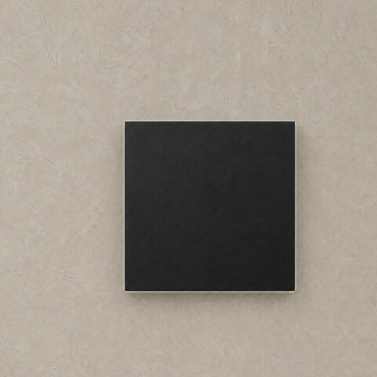 Mivorel black rechargeable wall sconce, square aluminum front shown unlit on a plain background
