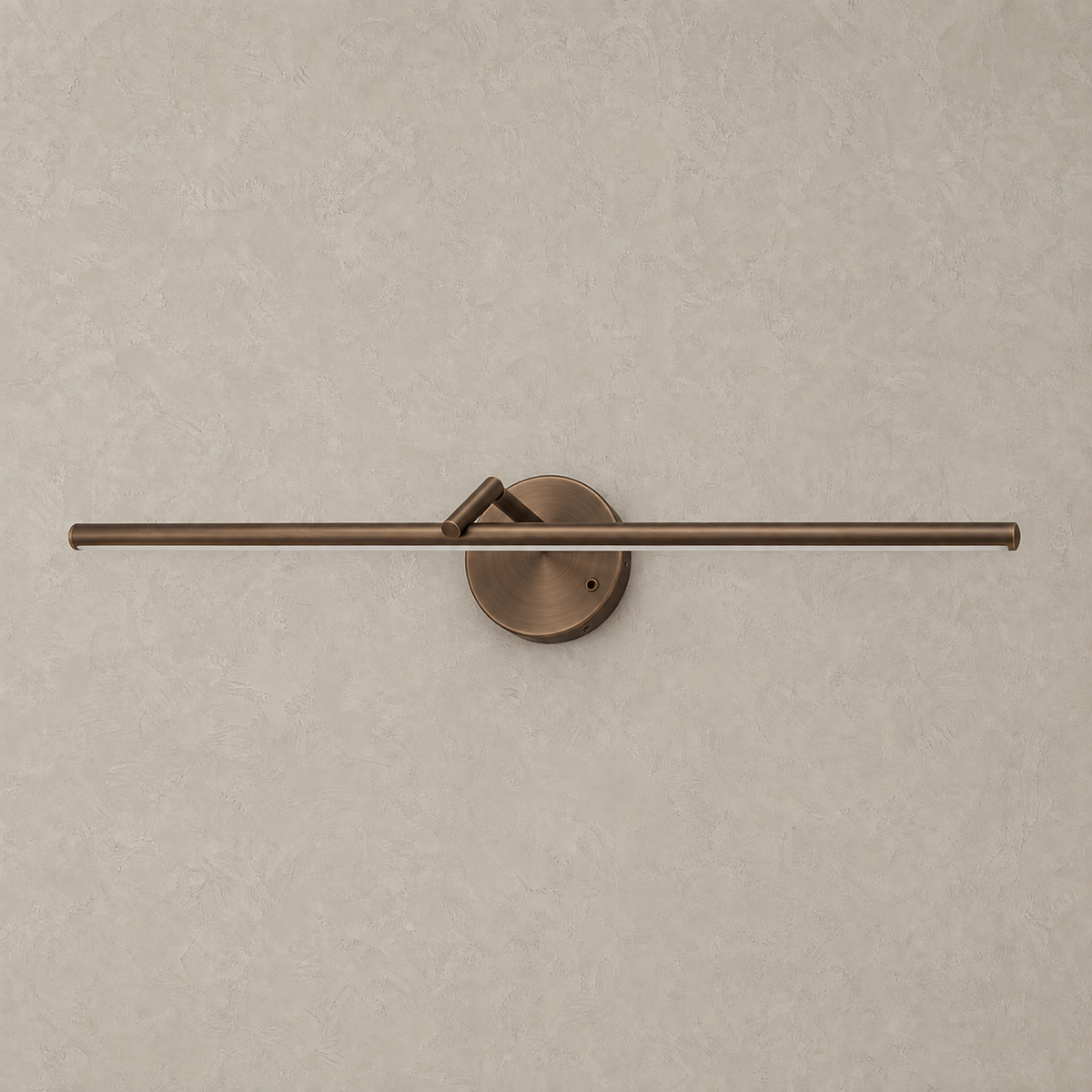 Nolesira bronze rechargeable wall sconce unlit showing its aged bronze finish #color_bronze