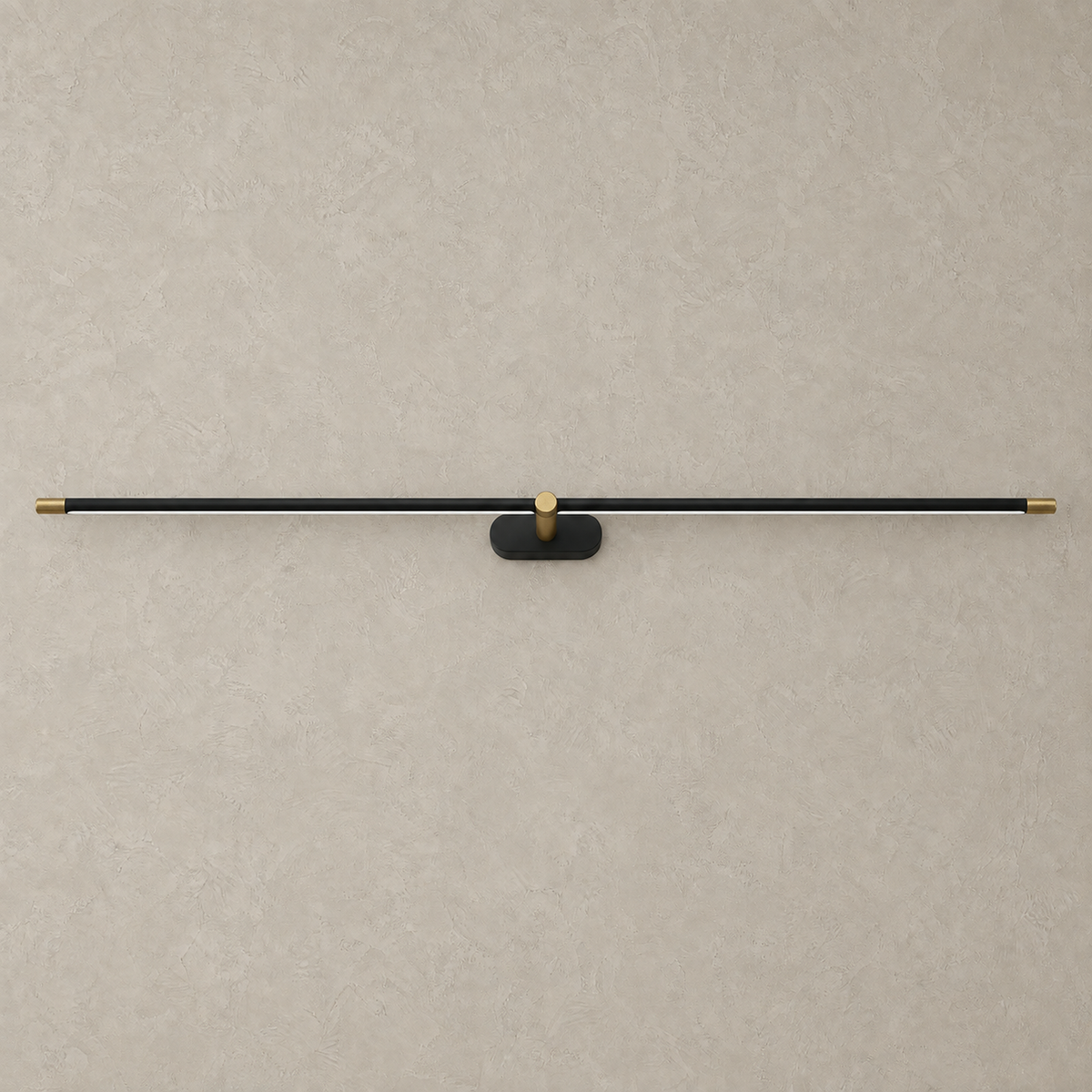 Telavvo black & gold rechargeable wall sconce with light switched off #color_black & gold