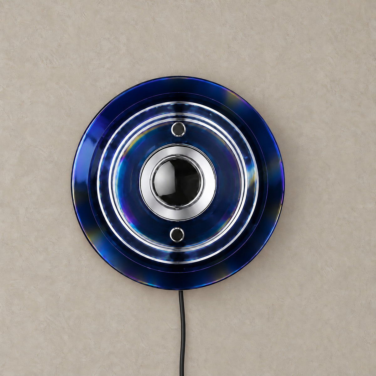 Elsarvo dark blue plug in led wall sconce with unlit acrylic layers #color_dark blue