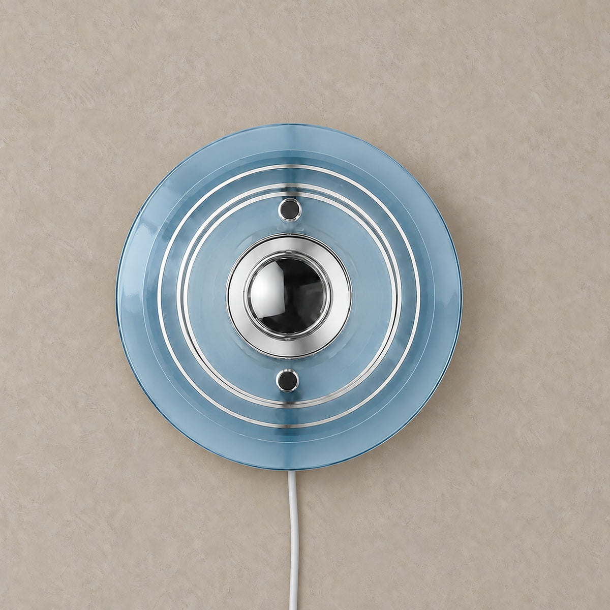 Elsarvo light blue bedside wall light with unlit stepped acrylic rings #color_light blue