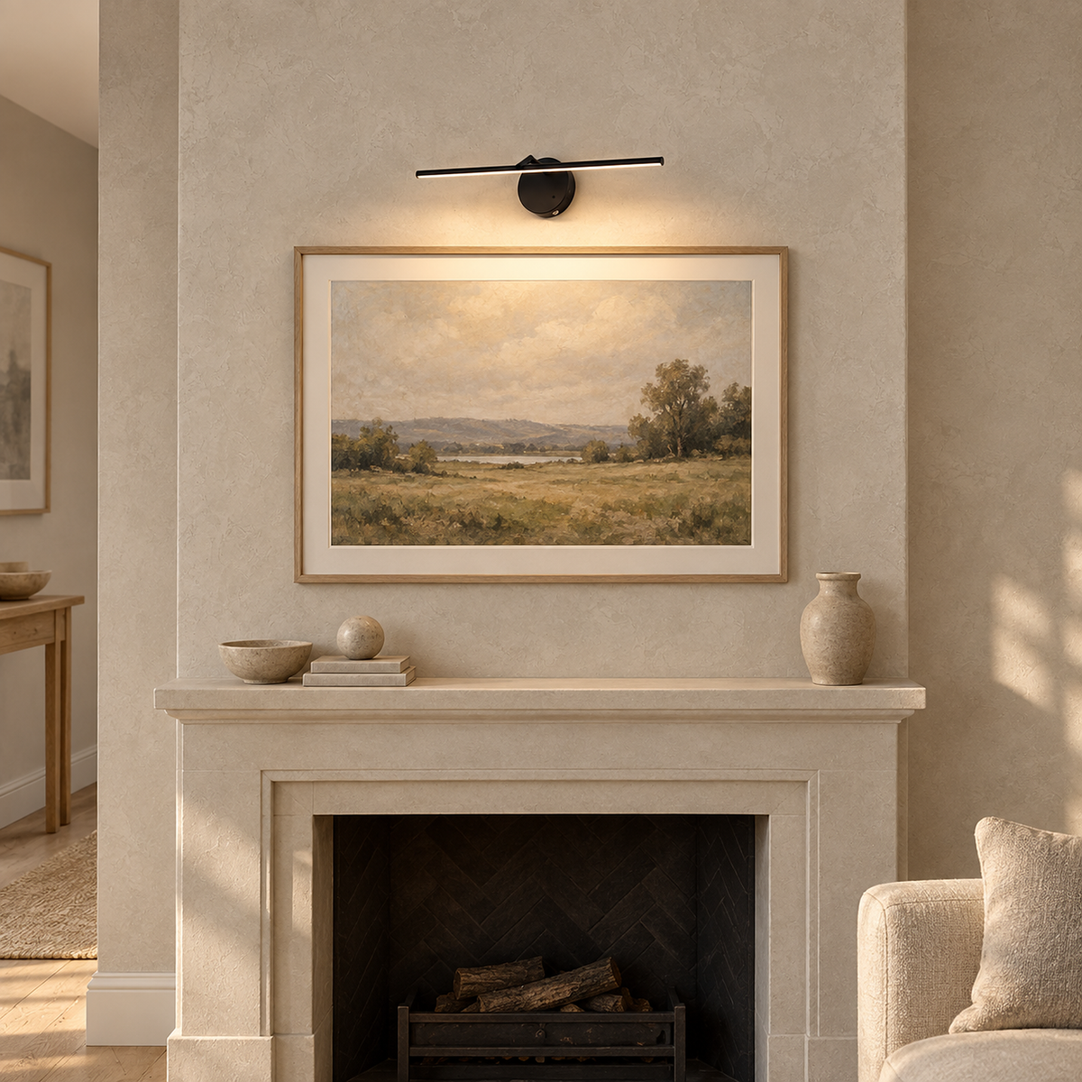 Nolesira black battery operated wall sconce lighting a living room picture where there is no socket