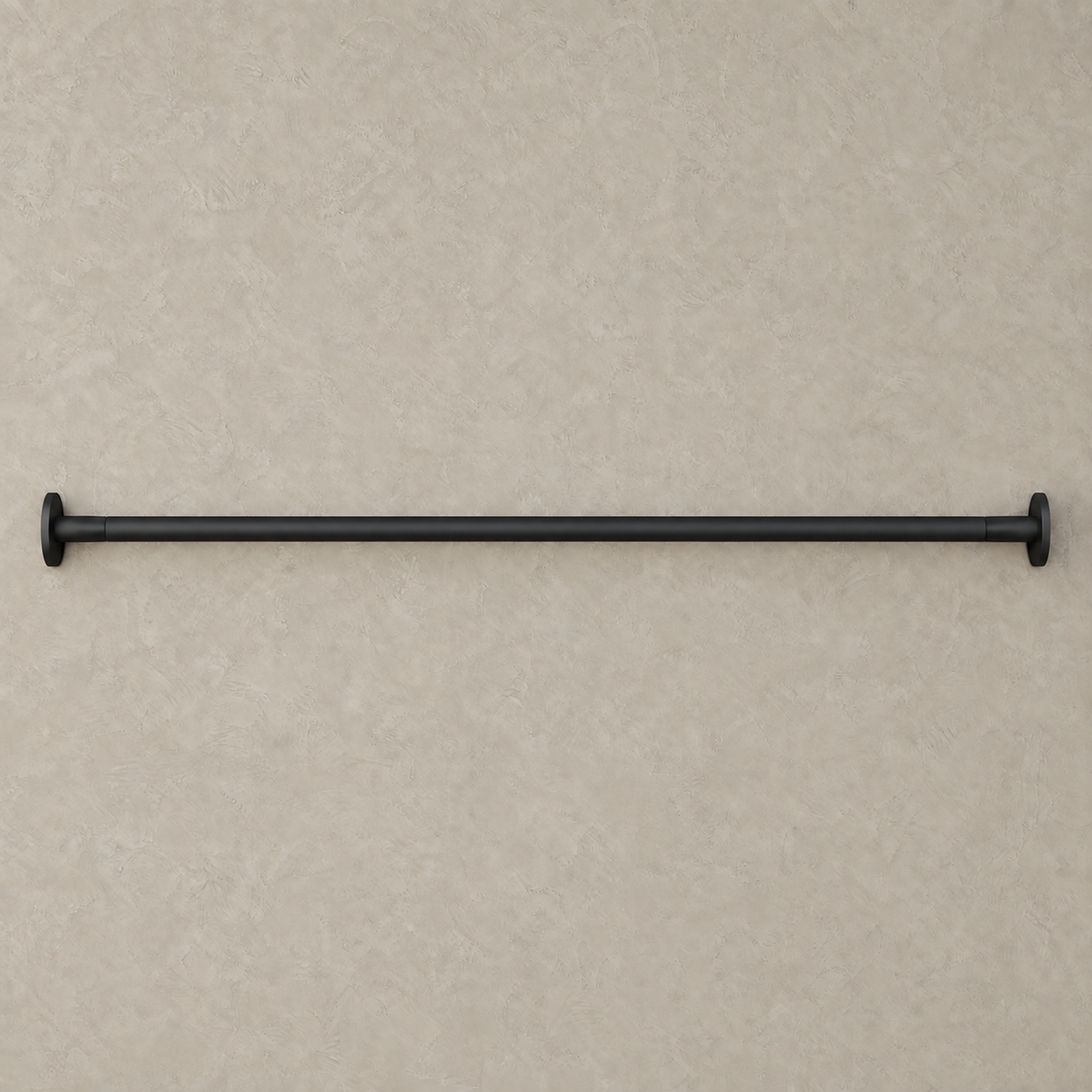 Ronelia black linear LED wall light shown vertically unlit for a close look at the finish #color_black