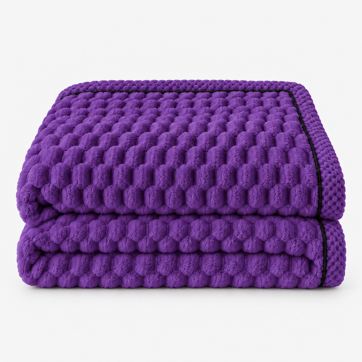 Somarel purple passion soft throw blanket in loose folds against a plain backdrop #color_purple passion