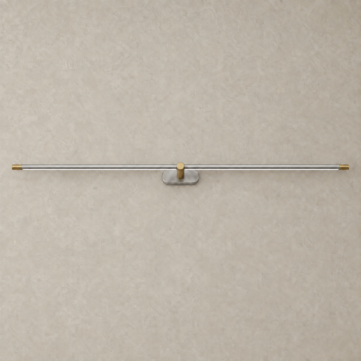 Telavvo nickel & gold wireless wall light with the light switched off #color_nickel & gold